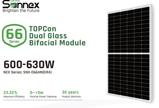Sonnex Energie SNX-D66HND600-630M-R4-RM solar panel